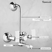 Lyric Wall Mixer Brass Faucet with L Bend – by Specule Specule